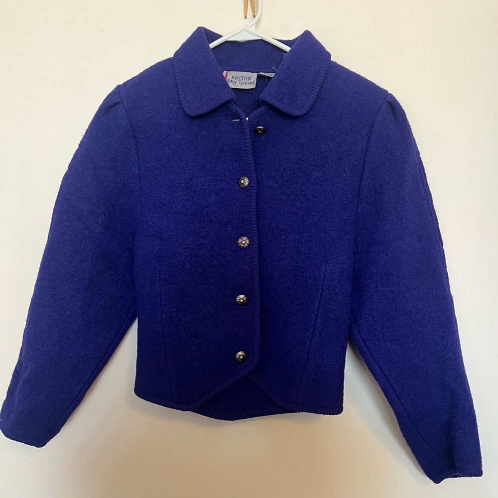 Boston Dry Goods Deep Purple Wool Blazer Jacket